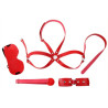 Generique Kit d'Initiation BDSM OBEDIENCE 4 pièces Rouge